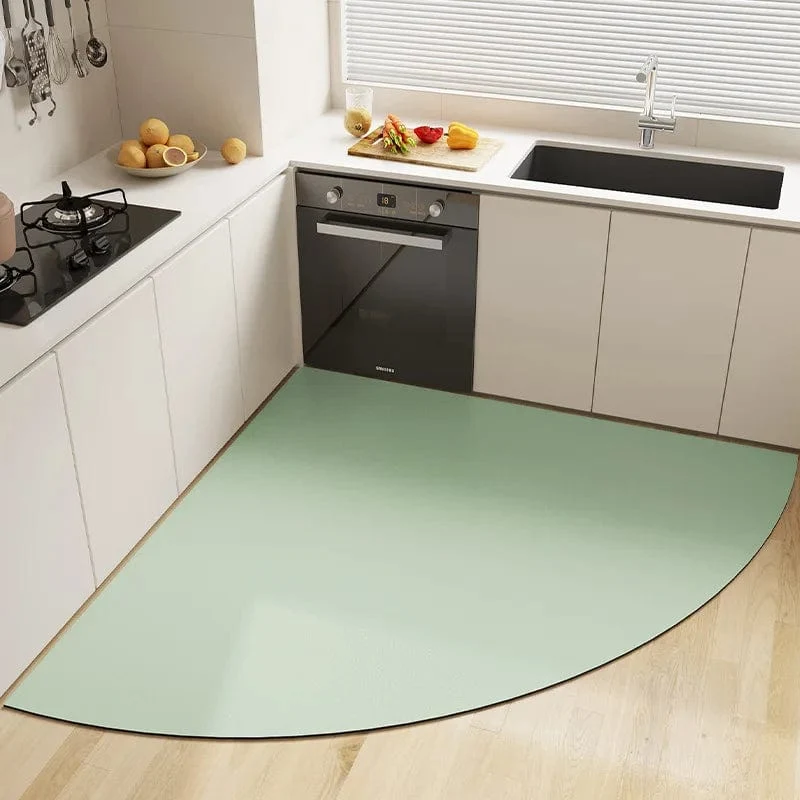 Tapis en diatomite angle vert