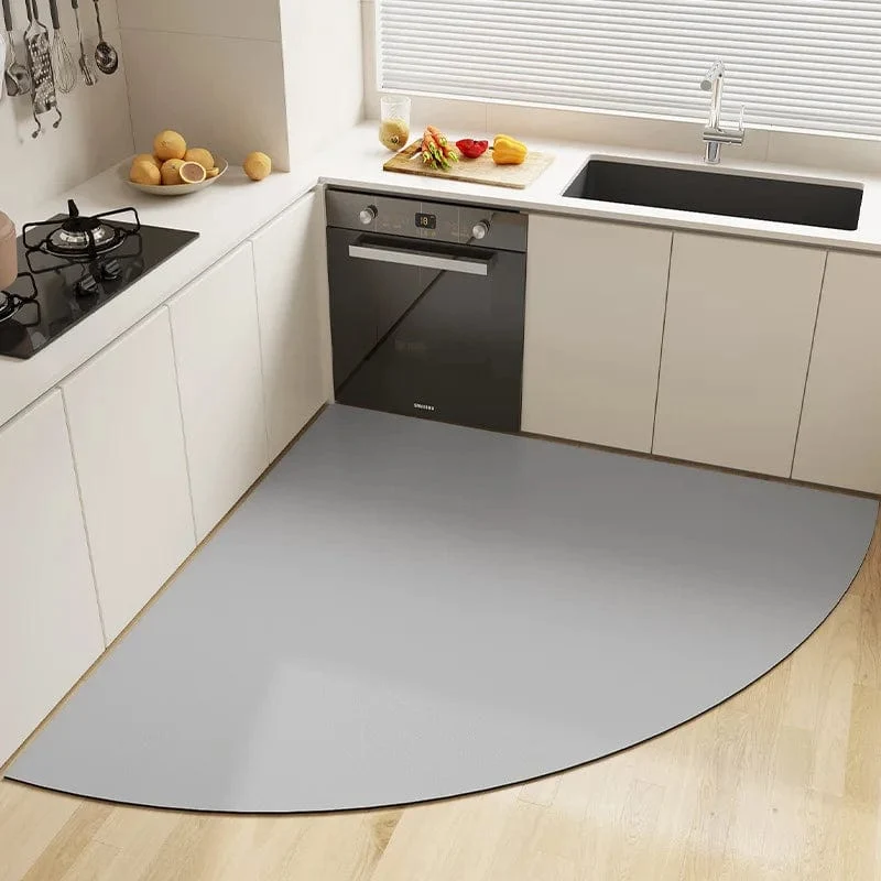 Tapis d'angle gris clair