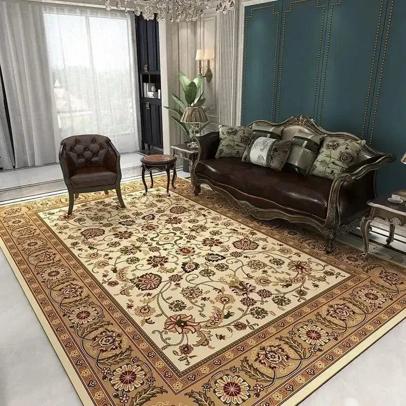 Tapis persan beige floral