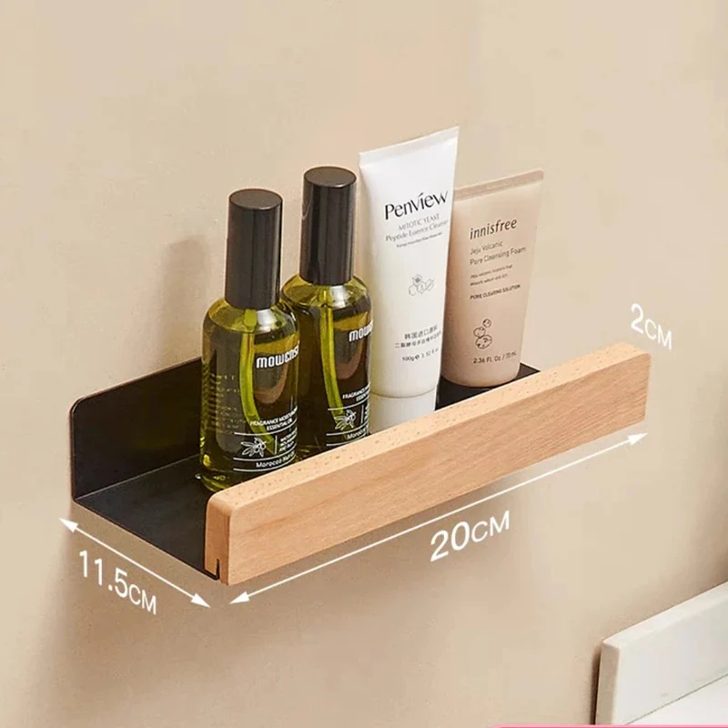 Etagère murale bois clair et noir ~ WOOD CN