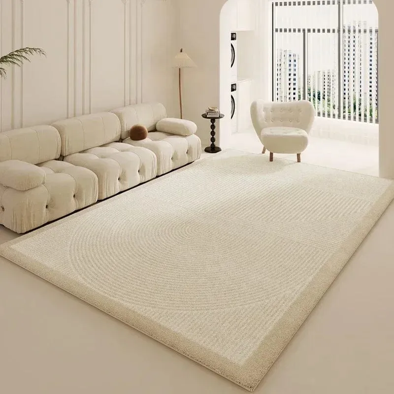 Tapis scandinave bordure beige