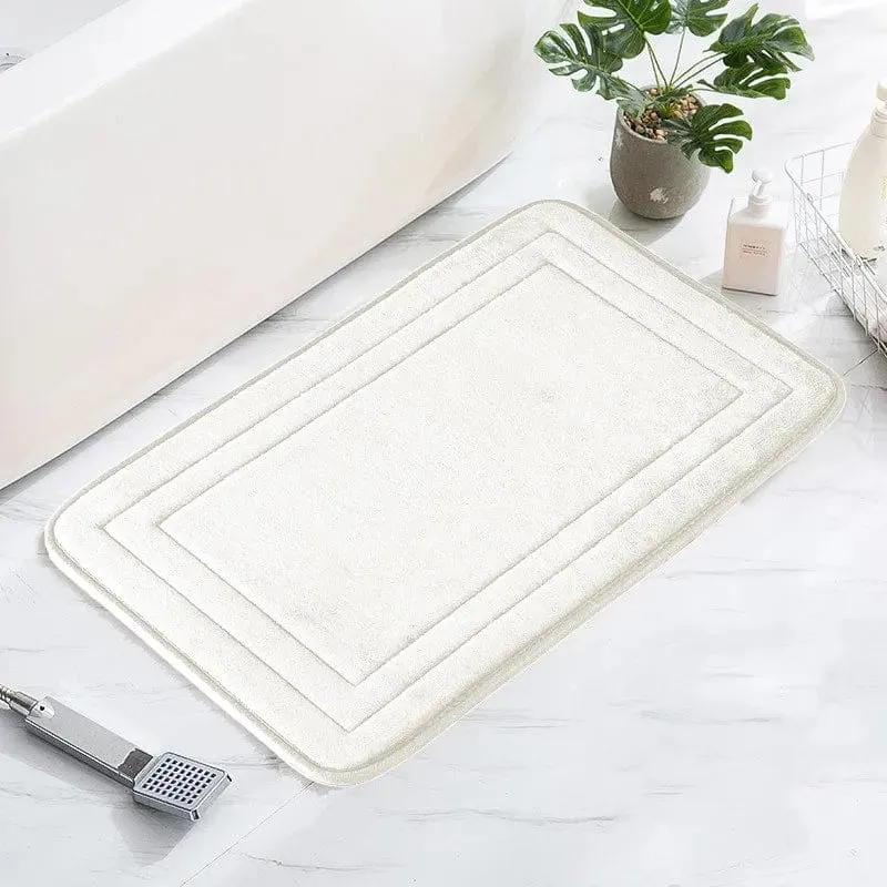 Tapis salle de bain blanc