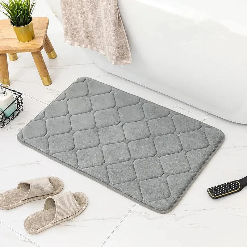 Tapis de bain silhouette grise
