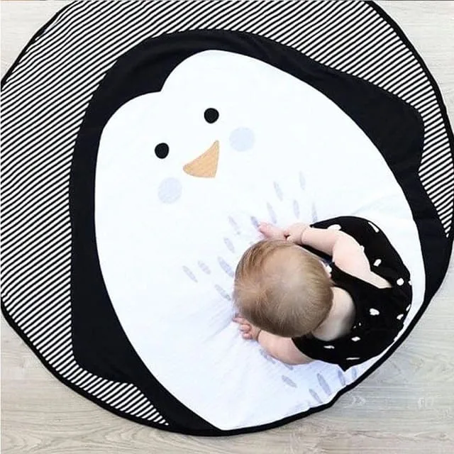 Tapis rond en coton pingouin ~ ANTONIN