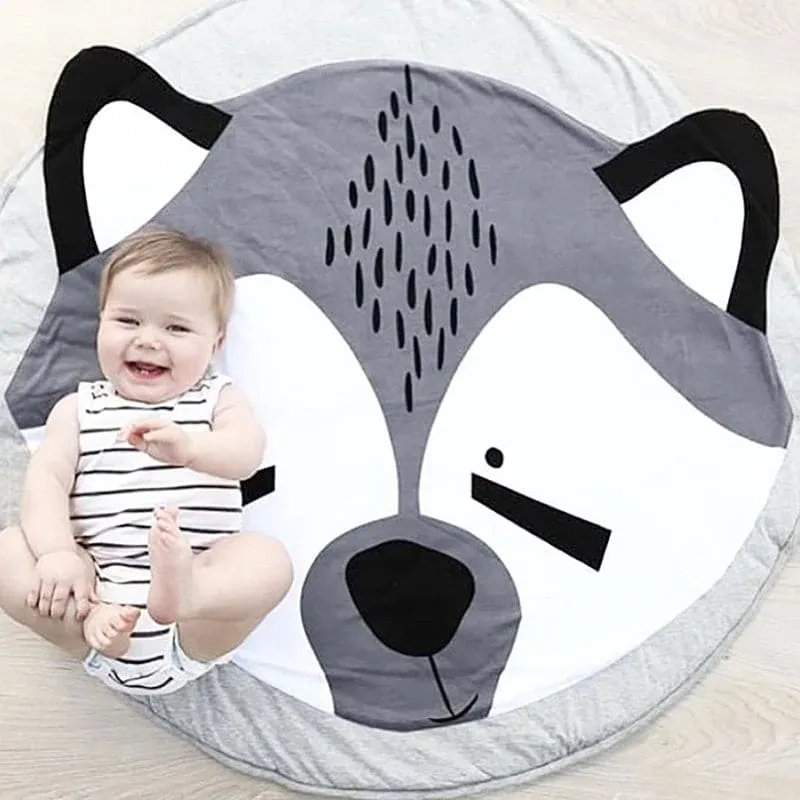 Tapis rond en coton renard ~ LÉONARD