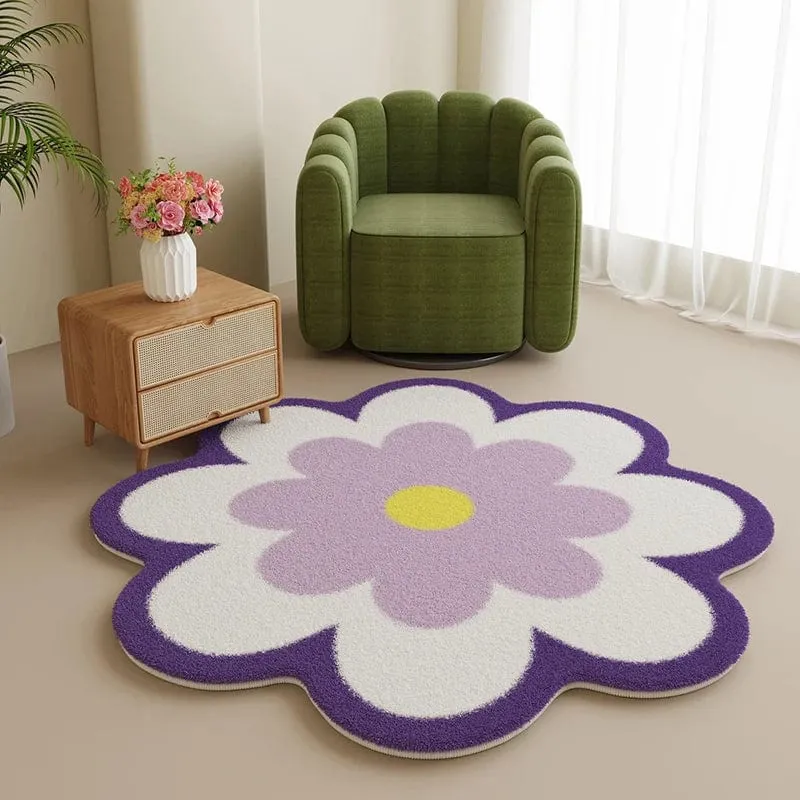Tapis fleur violette