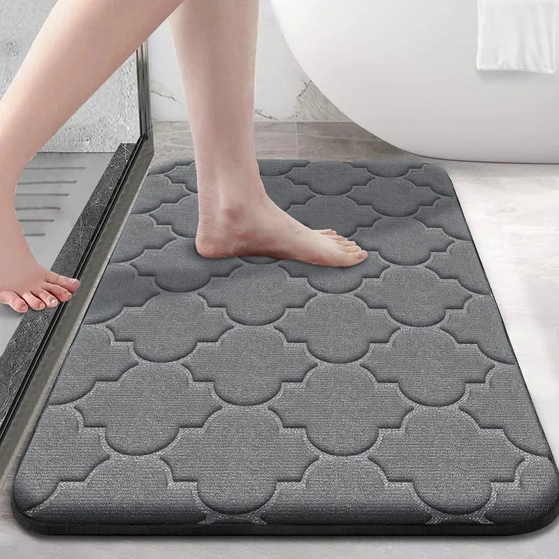 Tapis de bain nuance cendrée