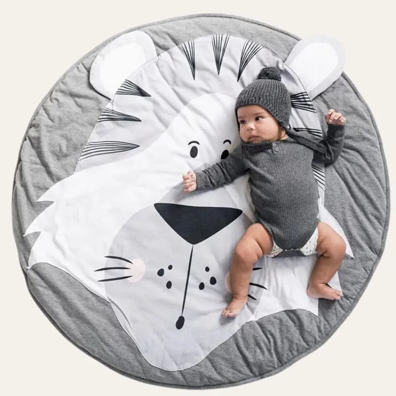 Tapis rond en coton tigre ~ RUFUS
