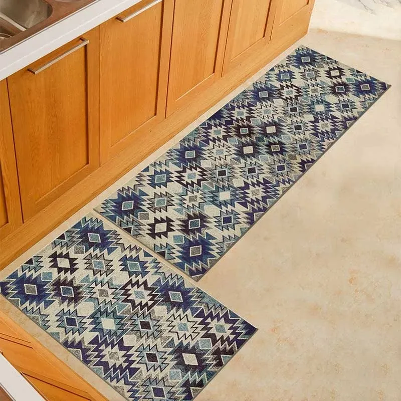 Tapis nuances bleutées