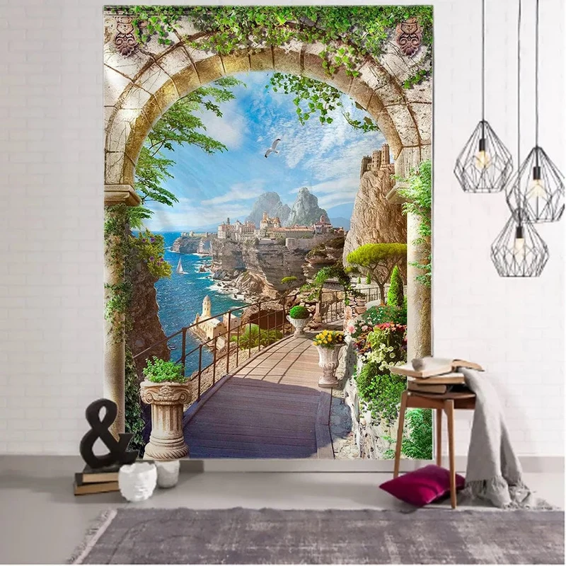 Tapis mural panorama rocheux