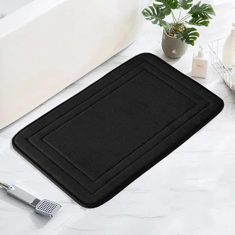 Tapis salle de bain noir