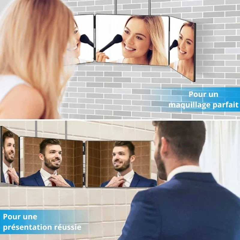 Miroir Panorama de Luxe | 3 volets