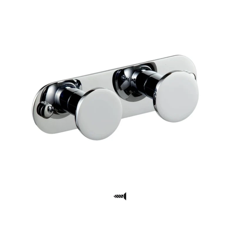 Porte-manteau double en acier inoxydable