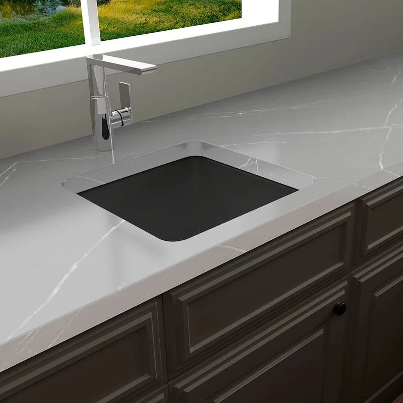 Lavabo en céramique noir mat