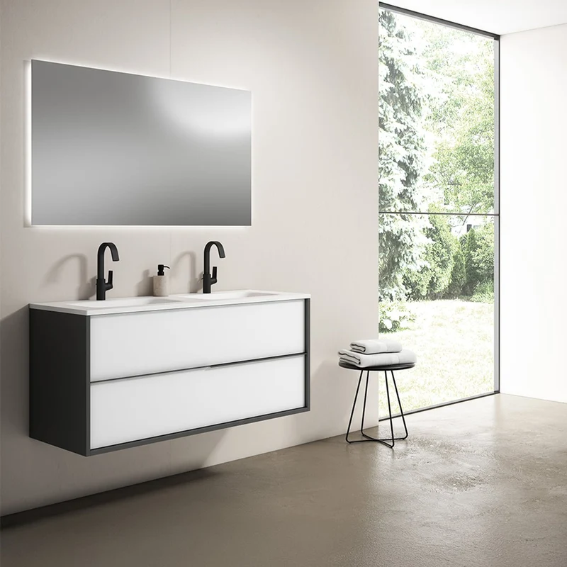 Ensemble de meuble de salle de bain suspendu Doly