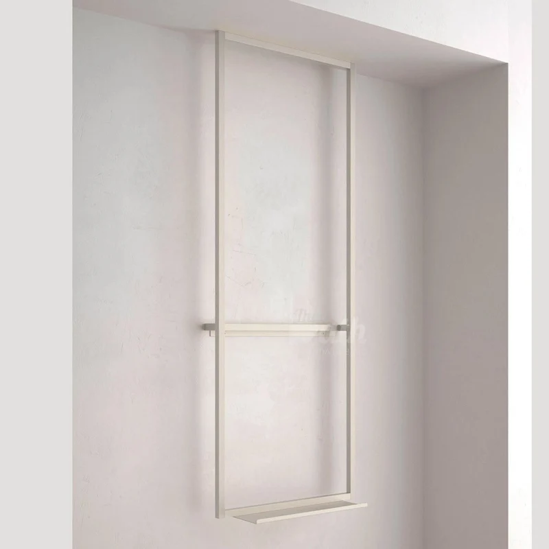 Support de plafond en métal avec étagère miroir