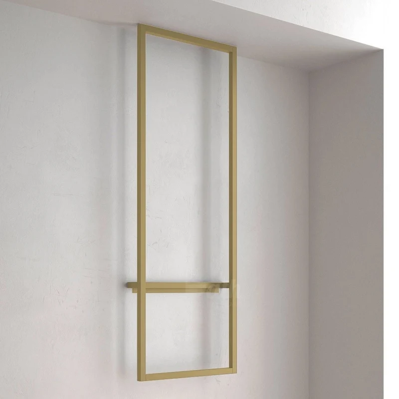 Support de plafond en métal avec porte-serviettes pour miroir