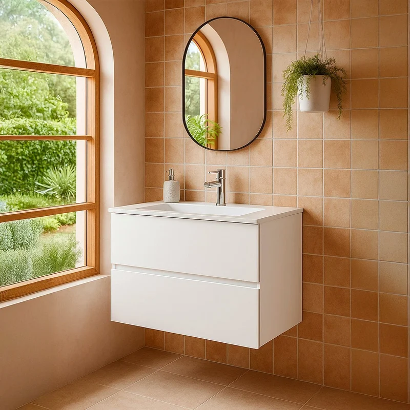 Meuble de salle de bain suspendu avec lavabo Triana