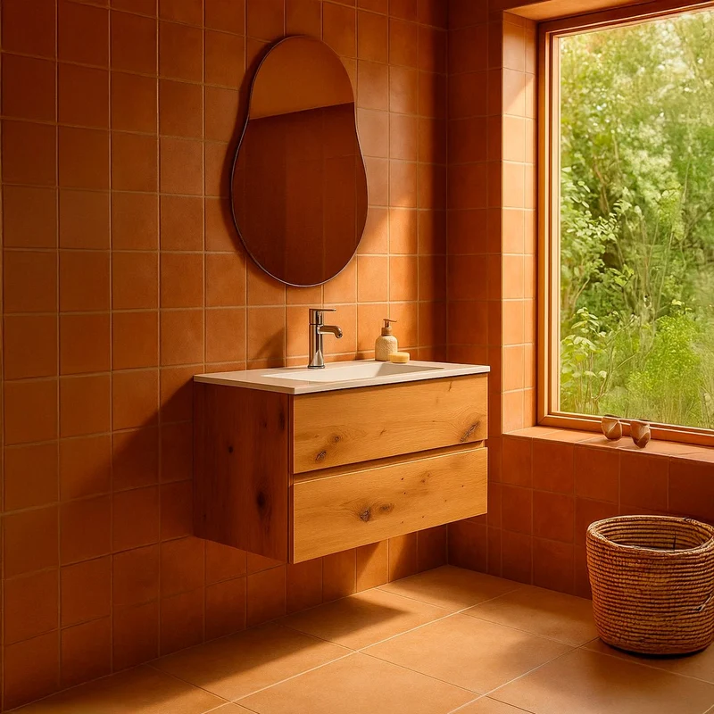 Meuble de salle de bain suspendu avec lavabo Triana