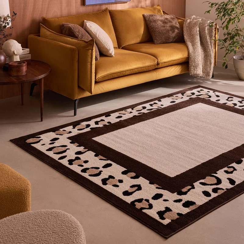 LEOVAH - Tapis intérieur marron léopard - LEO521MAR