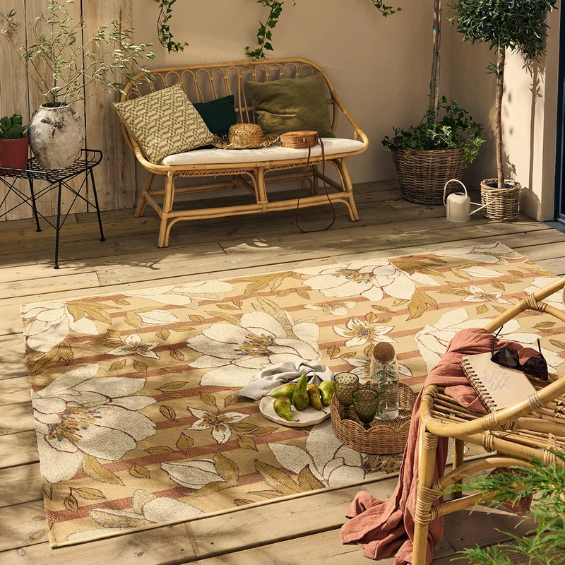 LIDO - Tapis d'extérieur élégant à motif floral - LID711MUL