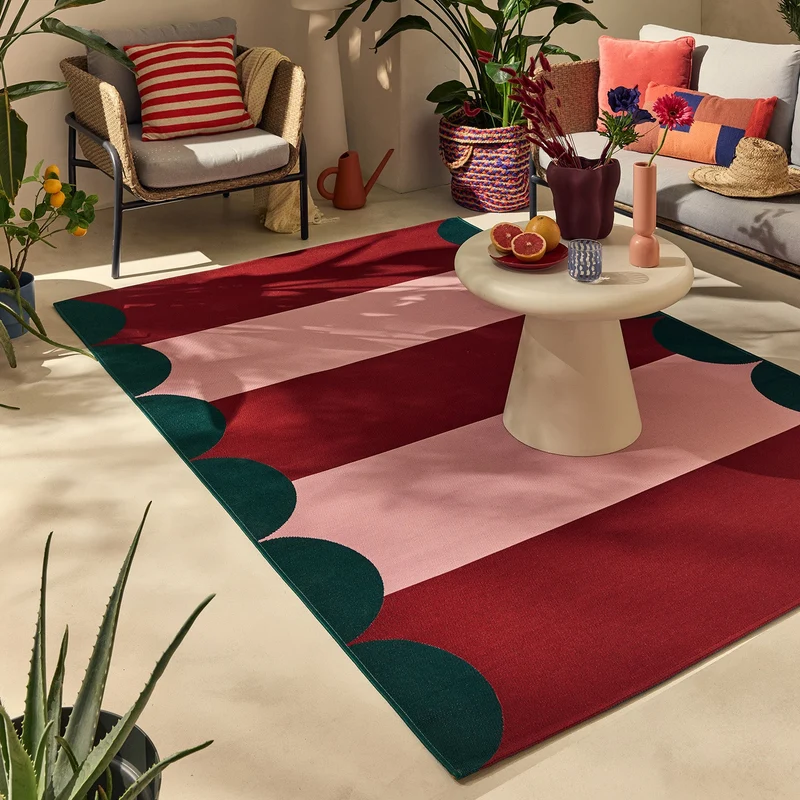 AZUR - Tapis rouge pour terrasse et jardin - AZU702ROU