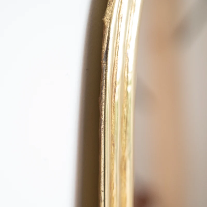 Grand miroir vertical en laiton doré fait main – AURA
