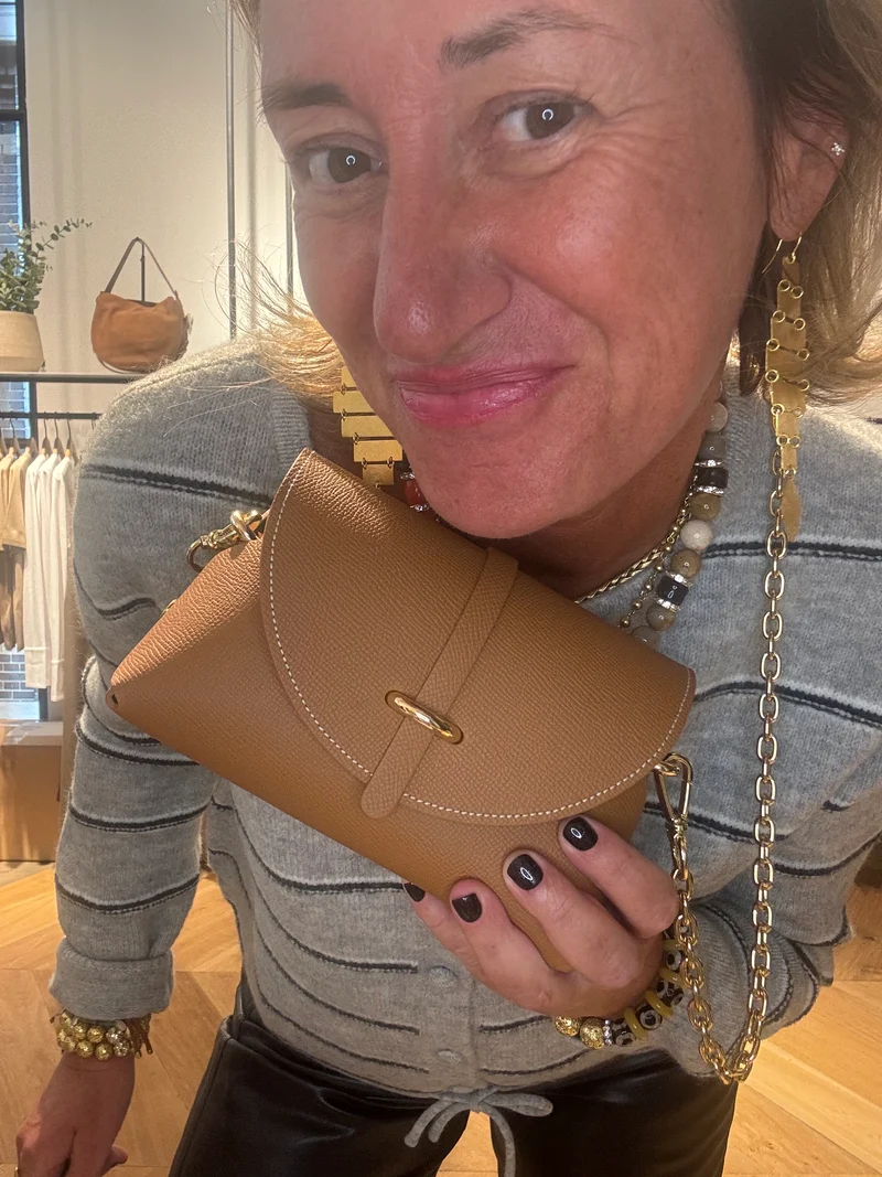 SAC EN CUIR GRAINÉ CARAMEL ROSALIE