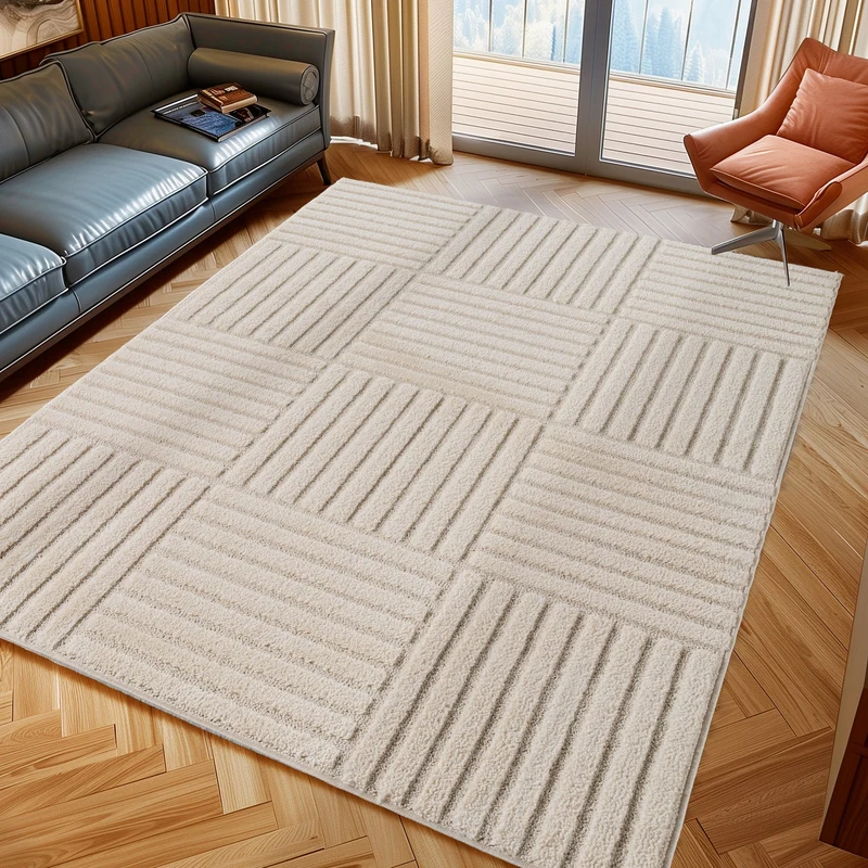 TURIN - tapis moderne design graphique en relief - TUR1123CRE