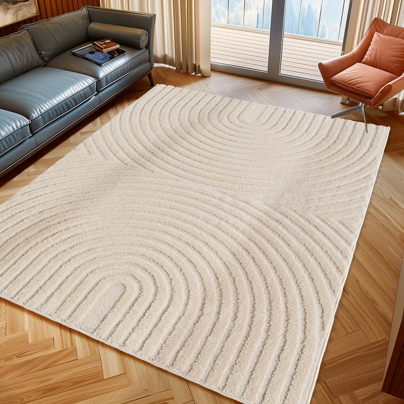 TURIN - tapis moderne design arc en relief - TUR1122CRE