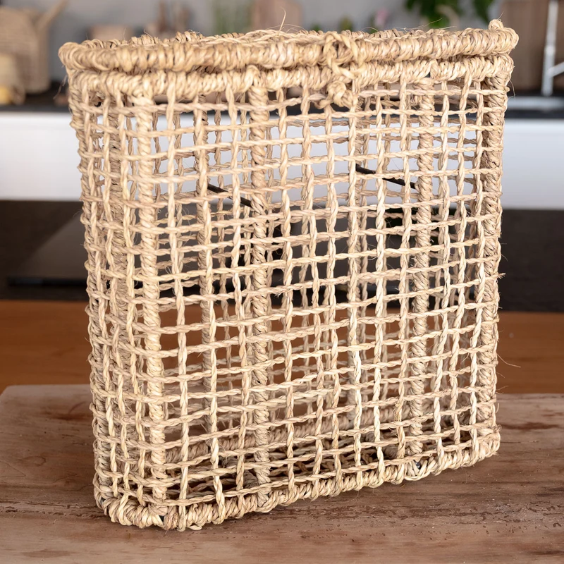 Panier LINE avec couvercle et tiges métalliques - Rangement vertical