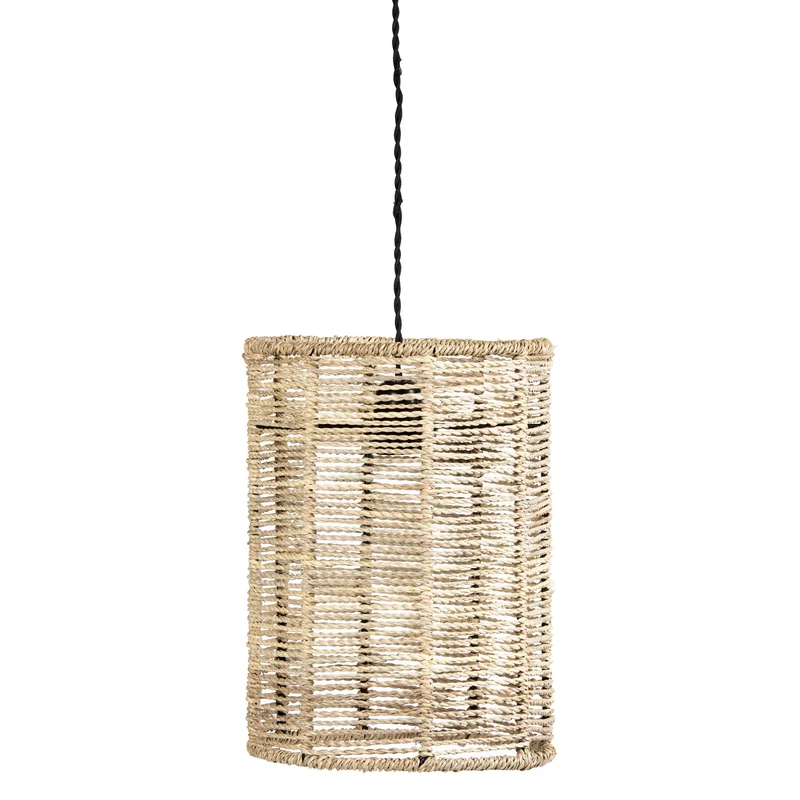 Suspension luminaire en corde tressage ajouré