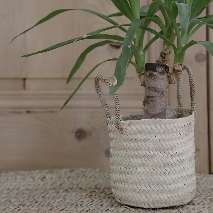 Panier CLARA Tressé en Feuille de Palmier 100% Naturel - 2 Tailles Disponibles