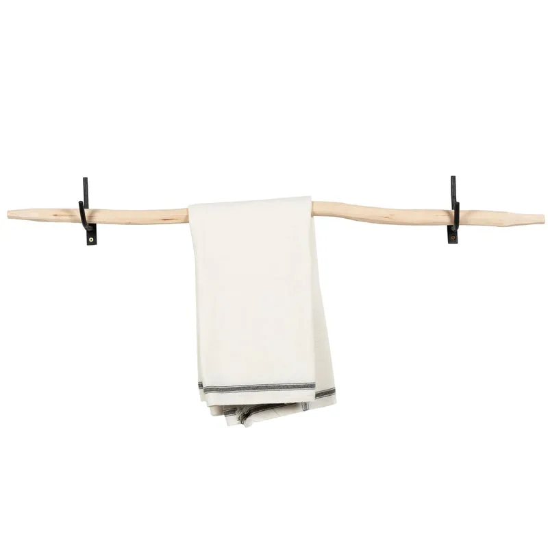 Porte-serviettes mural en bois