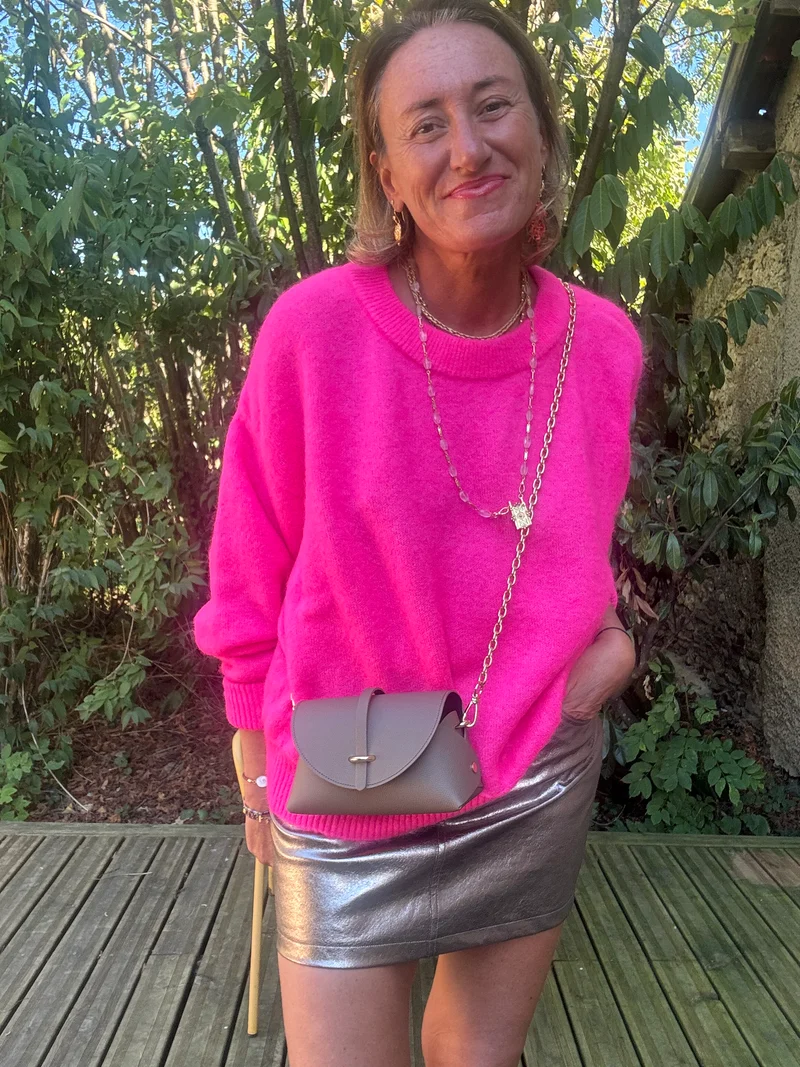 SAC EN CUIR GRAINÉ TAUPE VICTORINE