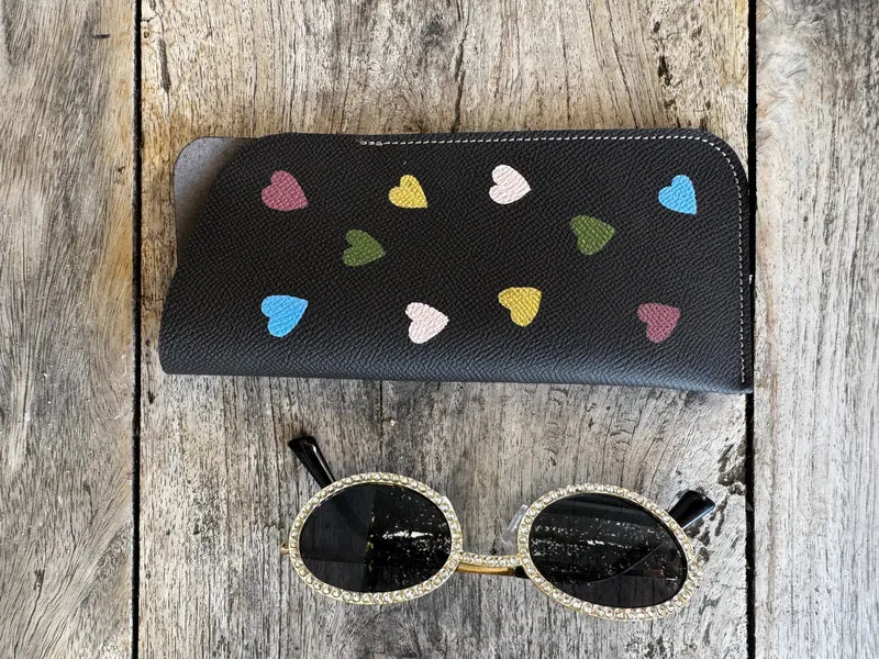 ÉTUI À LUNETTES EN CUIR LOVE LOVE LOVE