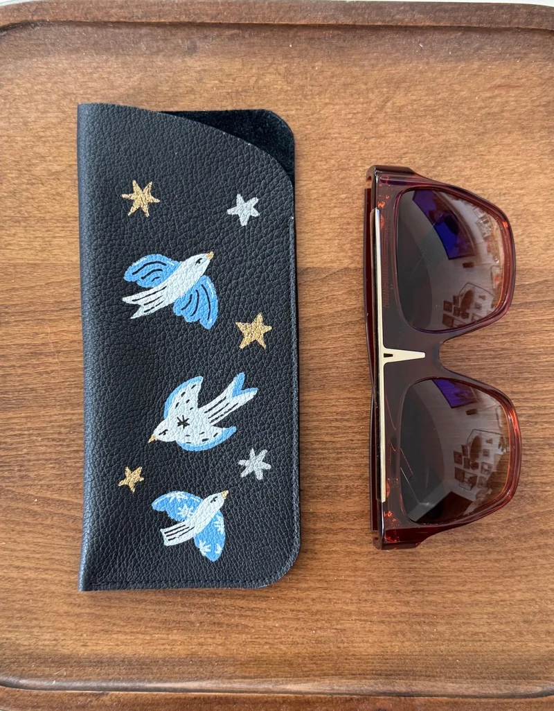 Étui À Lunettes En Cuir Sagone Mi Amore