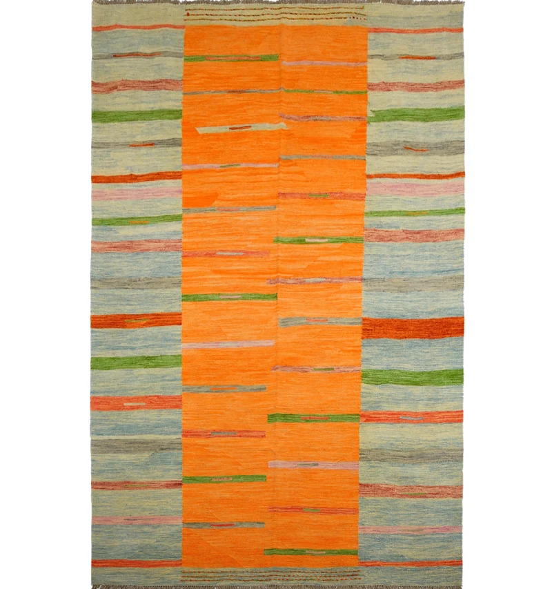 Kilim contemporain Art Déco – 298 × 199 cm