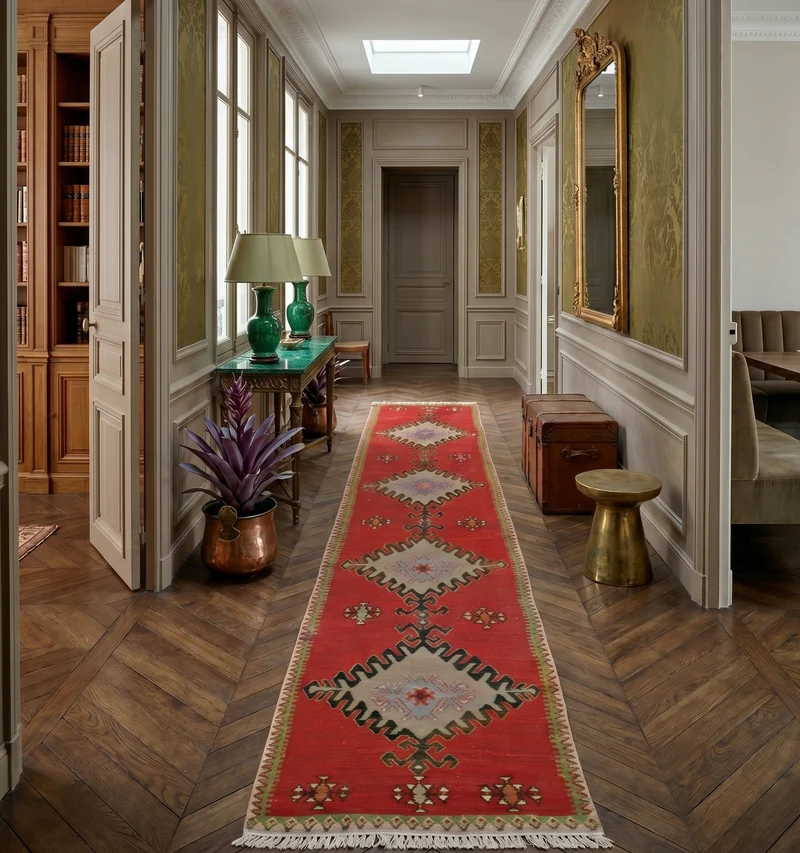 Kilim ancien Adana – 298 x 70 cm