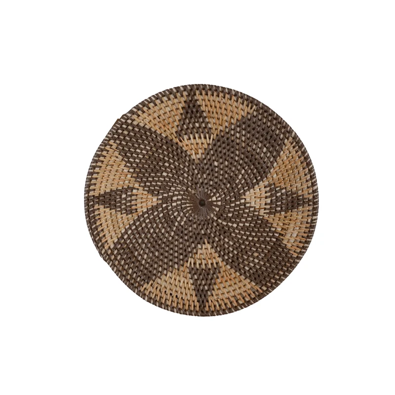 Lontar Deco Basket | Diamond Motif | 30cm