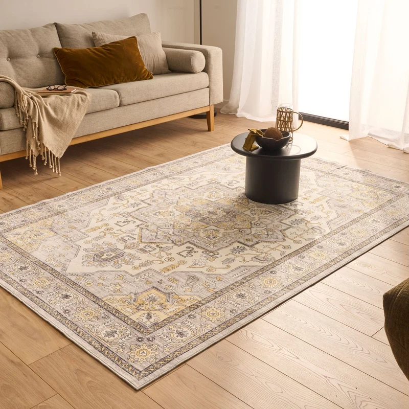 OTTOMAN - Tapis vintage jaune - OTT840JAU
