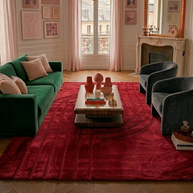 ALASKA - Tapis doux et élégant rouge - ALA294ROU