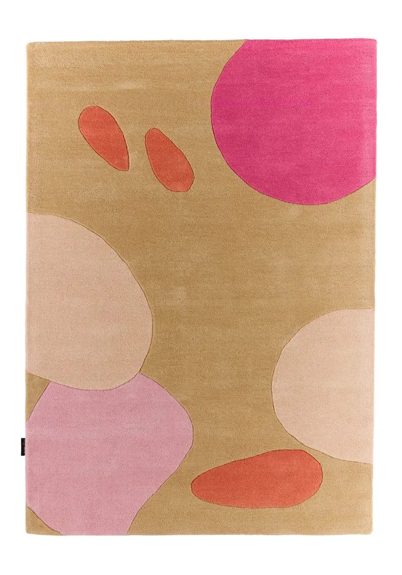 Nuage sucré – Tapis en laine multicolore aux motifs géométriques