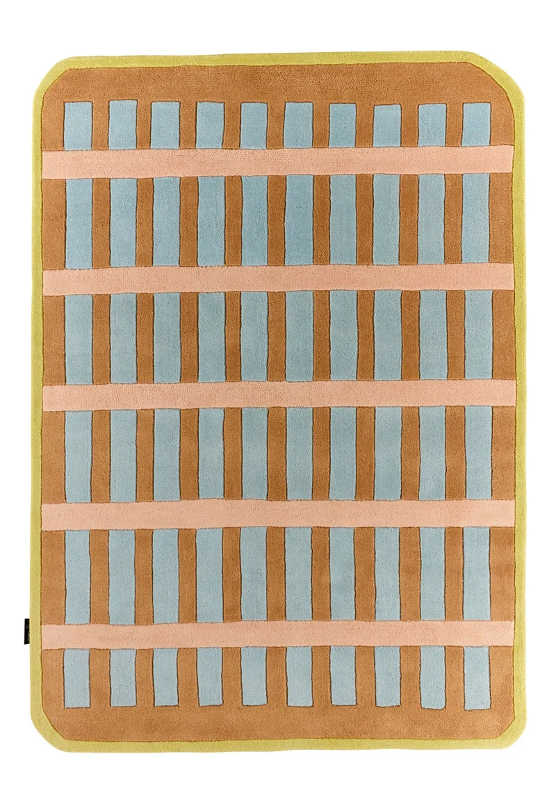 Rayon tendre – Tapis en laine moderne multicolore
