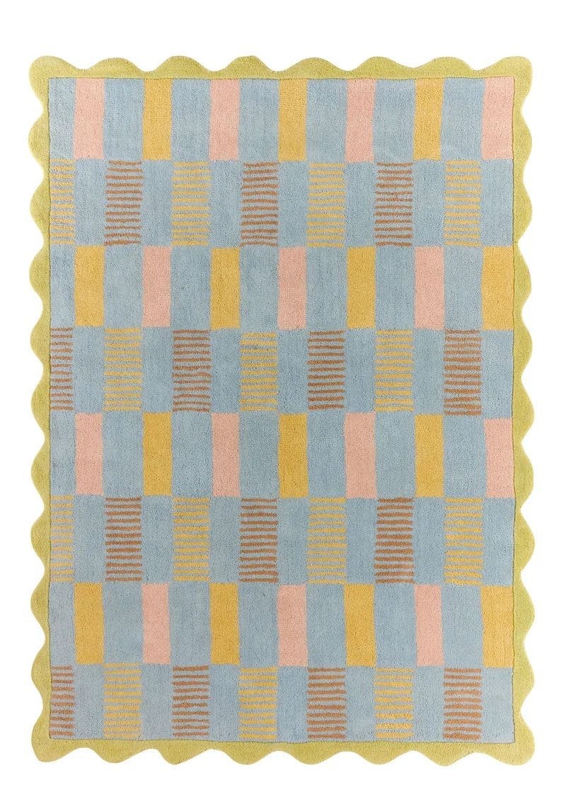 Rayon tendre – Tapis en laine coloré