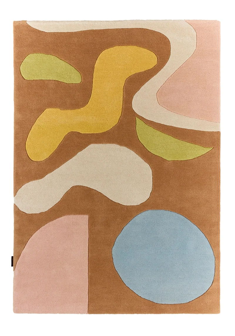 Rayon tendre – Tapis en laine design aux couleurs pastel