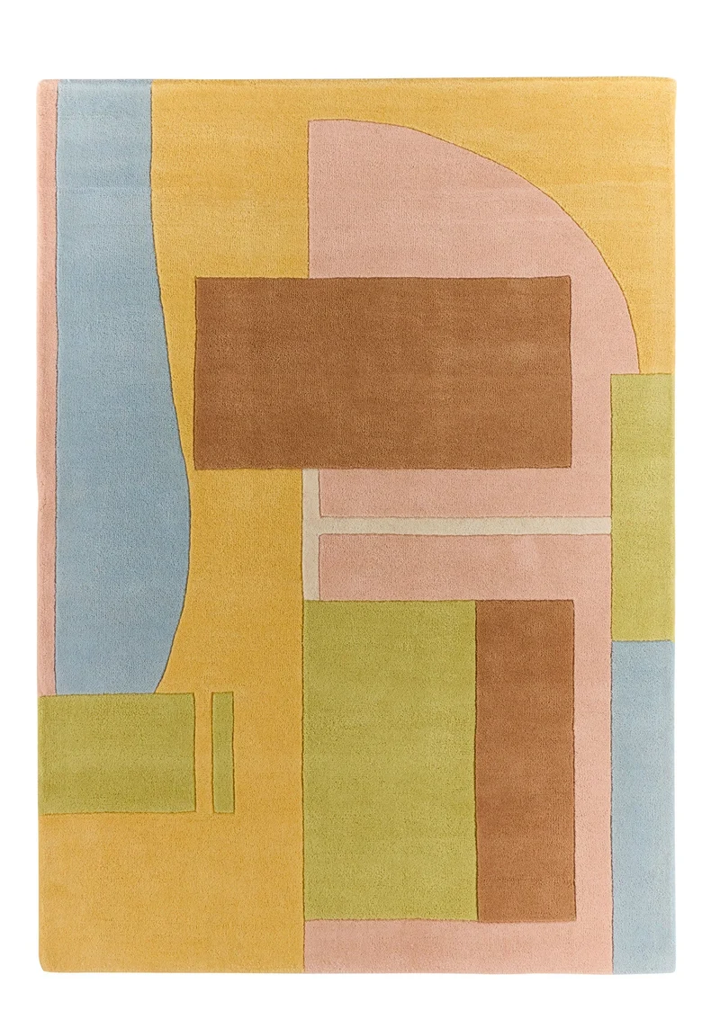 Rayon tendre – Tapis en laine aux nuances pastel