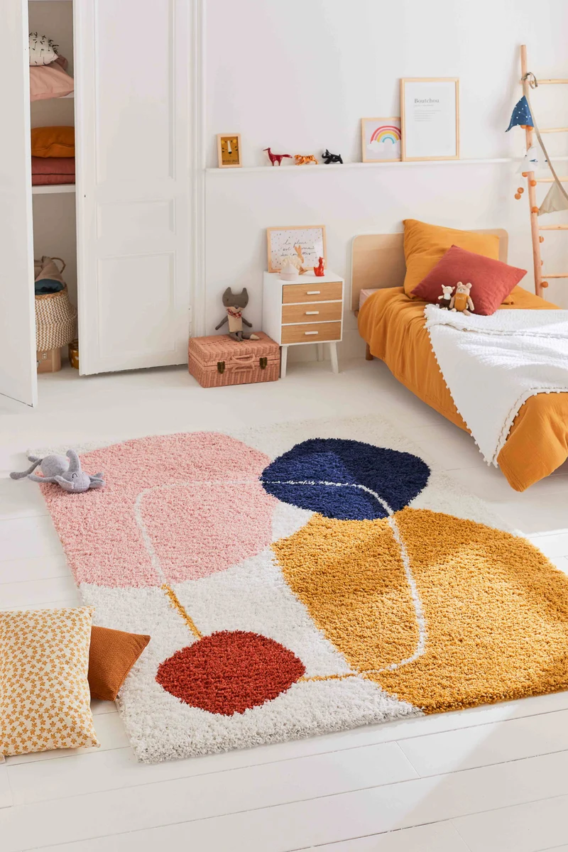 AQUARELLE - Tapis chambre enfant multicolore - AQU128MUL