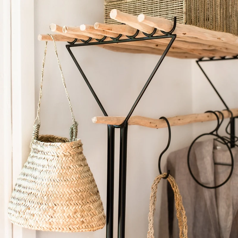 Panier Suspendu en Feuilles de Palmier ARTIZAN - Fait Main