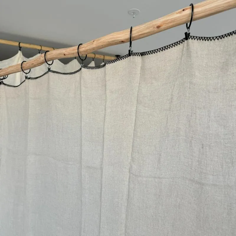 Rideau Lin Semi-Occultant Naturel Ajustable - Hauteur sur Mesure | COSYCHIC